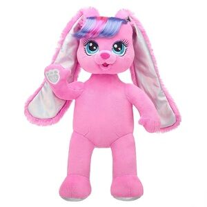Build A Bear Honey Girl Risa Plush 20" Pink Bunny Rabbit Pink & Purple hair